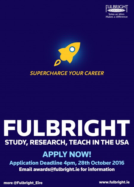 2017-2018 Fulbright Irish Awards Poster